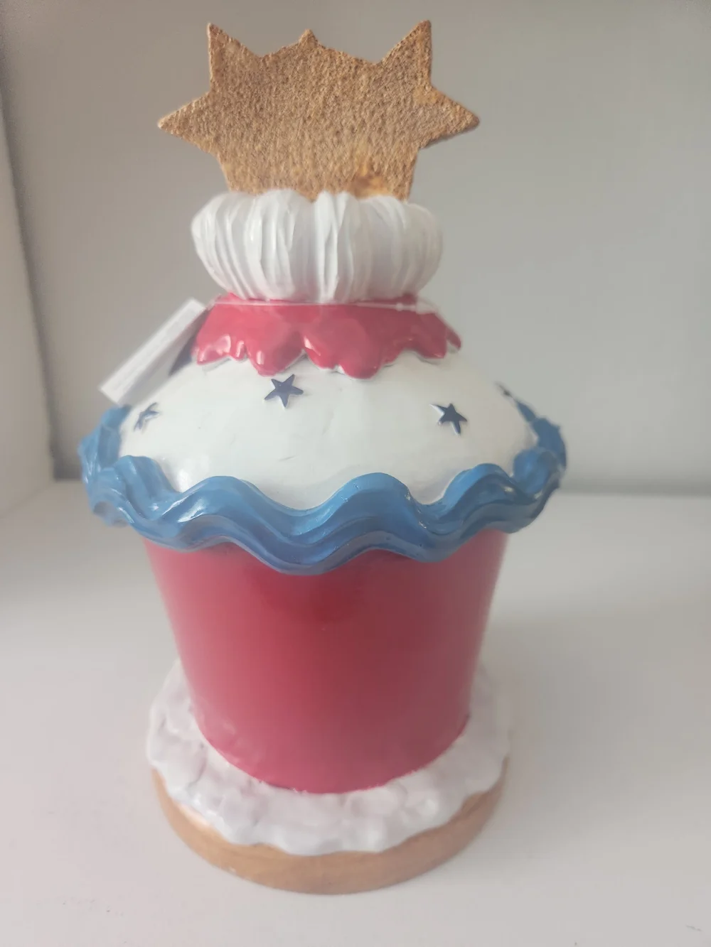 Patriotic Light Up Cupcake House 1776 July 4th Decor